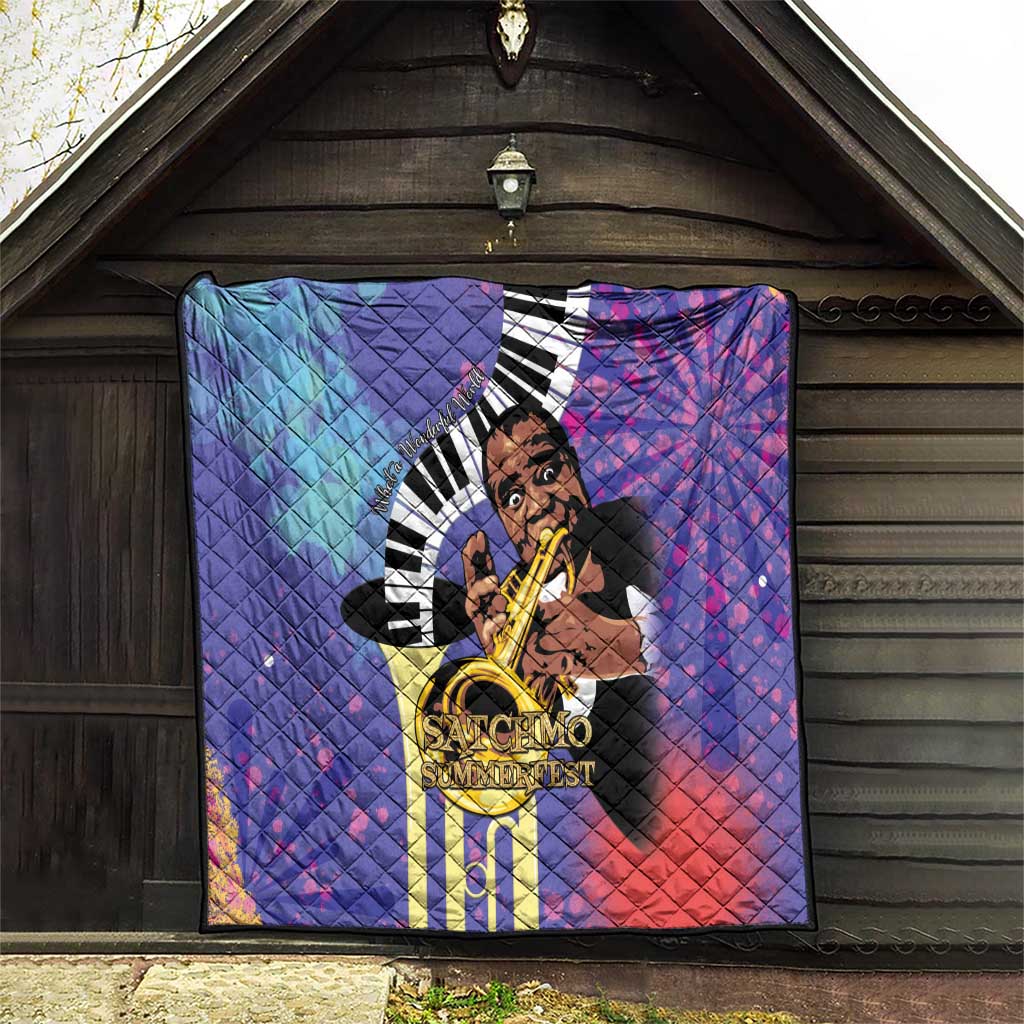 Satchmofest Quilt King Of Jazz What a Wonderful World - Wonder Print Shop