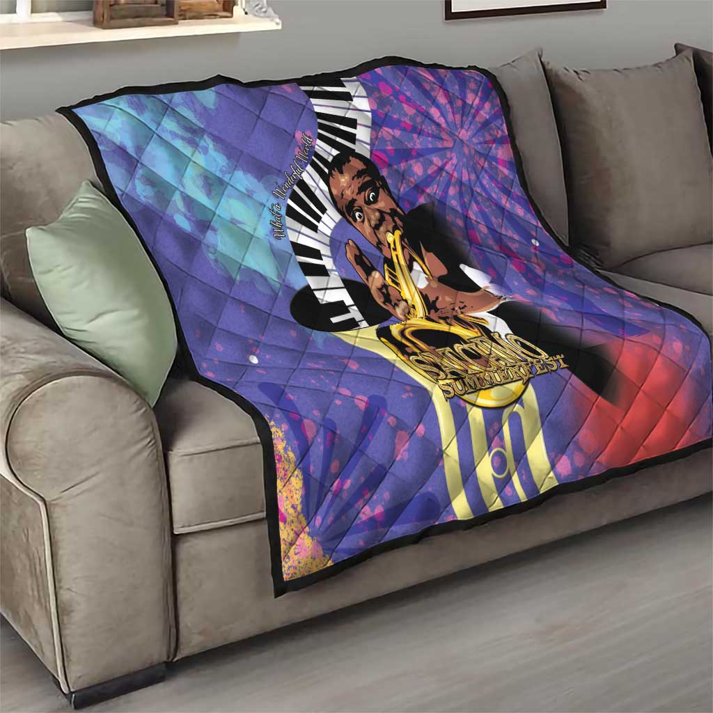 Satchmofest Quilt King Of Jazz What a Wonderful World - Wonder Print Shop