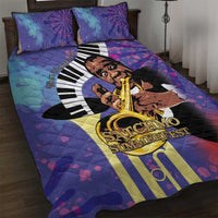Satchmofest Quilt Bed Set King Of Jazz What a Wonderful World - Wonder Print Shop