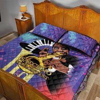Satchmofest Quilt Bed Set King Of Jazz What a Wonderful World - Wonder Print Shop