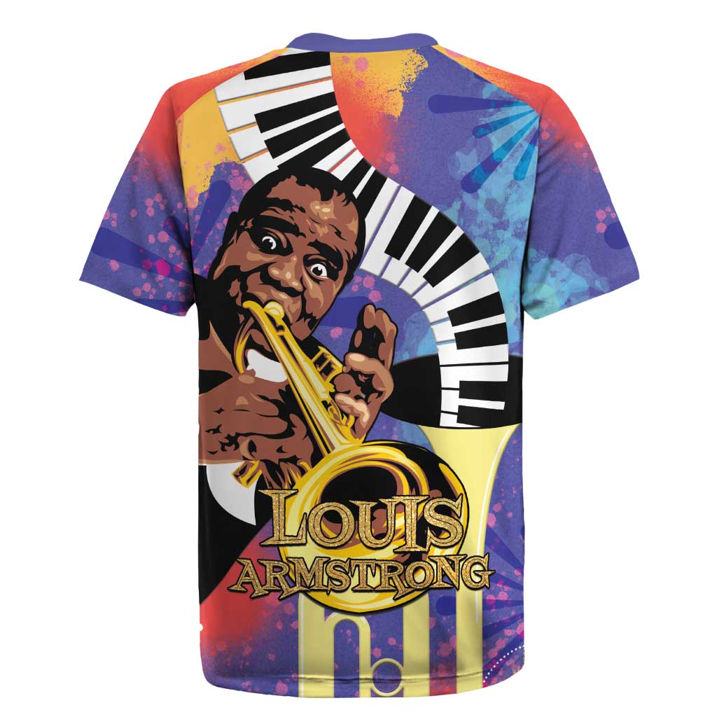 Satchmofest Rugby Jersey King Of Jazz What a Wonderful World - Wonder Print Shop