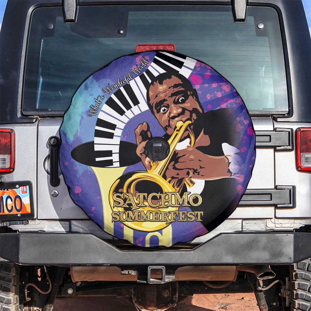 Satchmofest Spare Tire Cover King Of Jazz What a Wonderful World - Wonder Print Shop