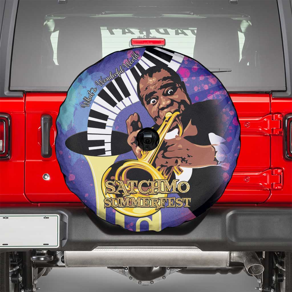 Satchmofest Spare Tire Cover King Of Jazz What a Wonderful World - Wonder Print Shop