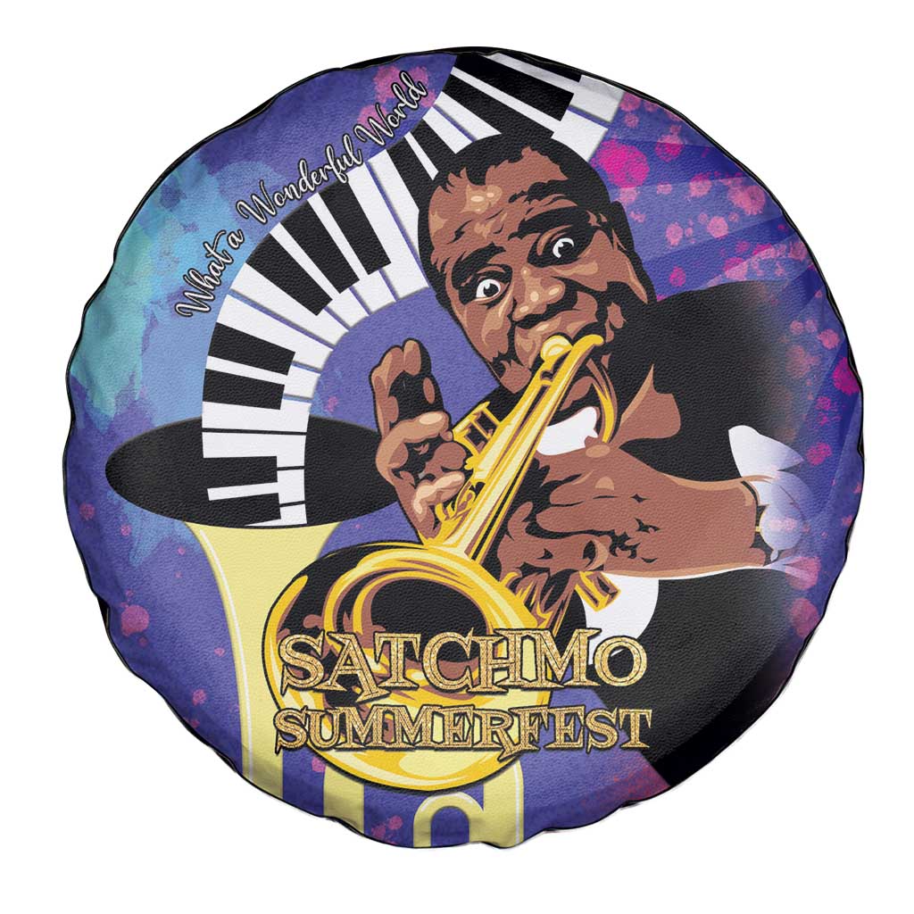 Satchmofest Spare Tire Cover King Of Jazz What a Wonderful World - Wonder Print Shop
