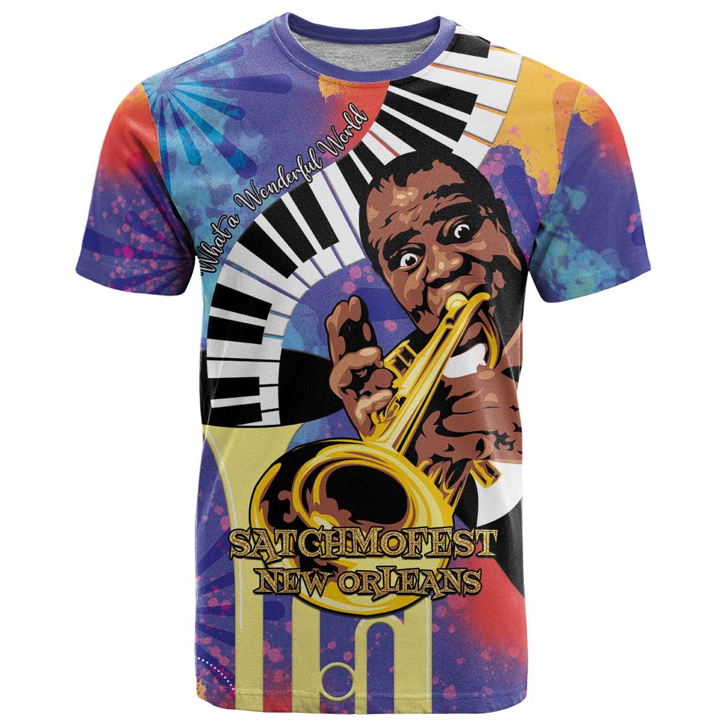 Satchmofest T Shirt King Of Jazz What a Wonderful World - Wonder Print Shop