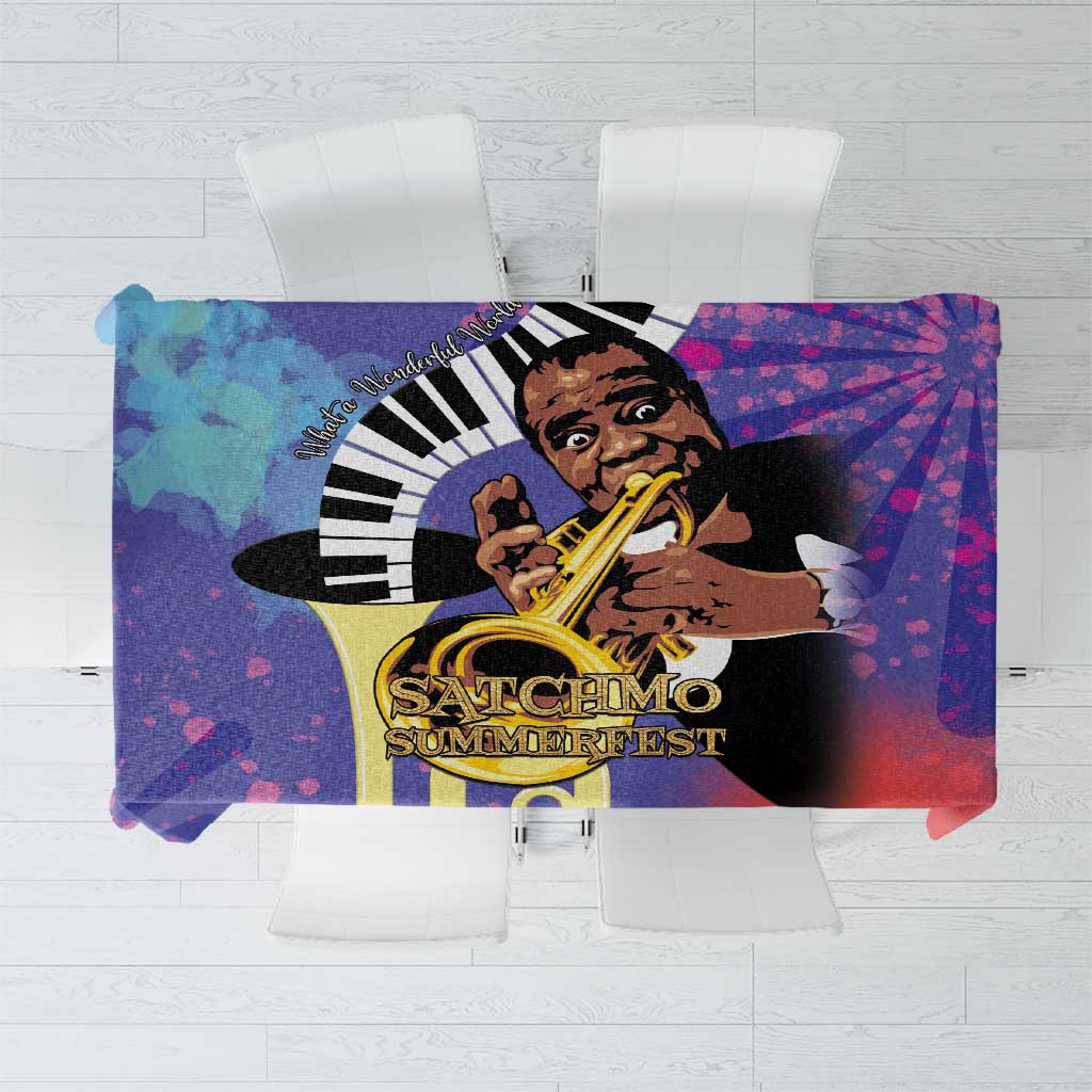 Satchmofest Tablecloth King Of Jazz What a Wonderful World - Wonder Print Shop