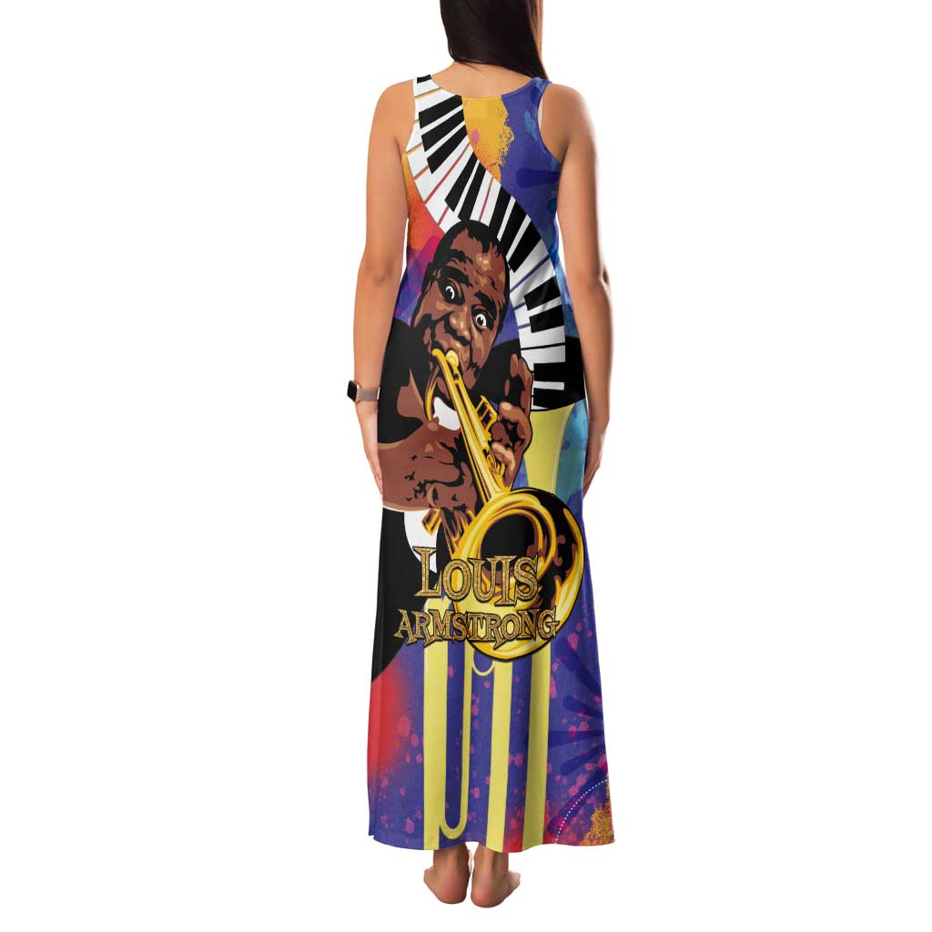 Satchmofest Tank Maxi Dress King Of Jazz What a Wonderful World - Wonder Print Shop