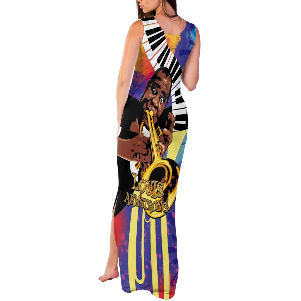Satchmofest Tank Maxi Dress King Of Jazz What a Wonderful World - Wonder Print Shop