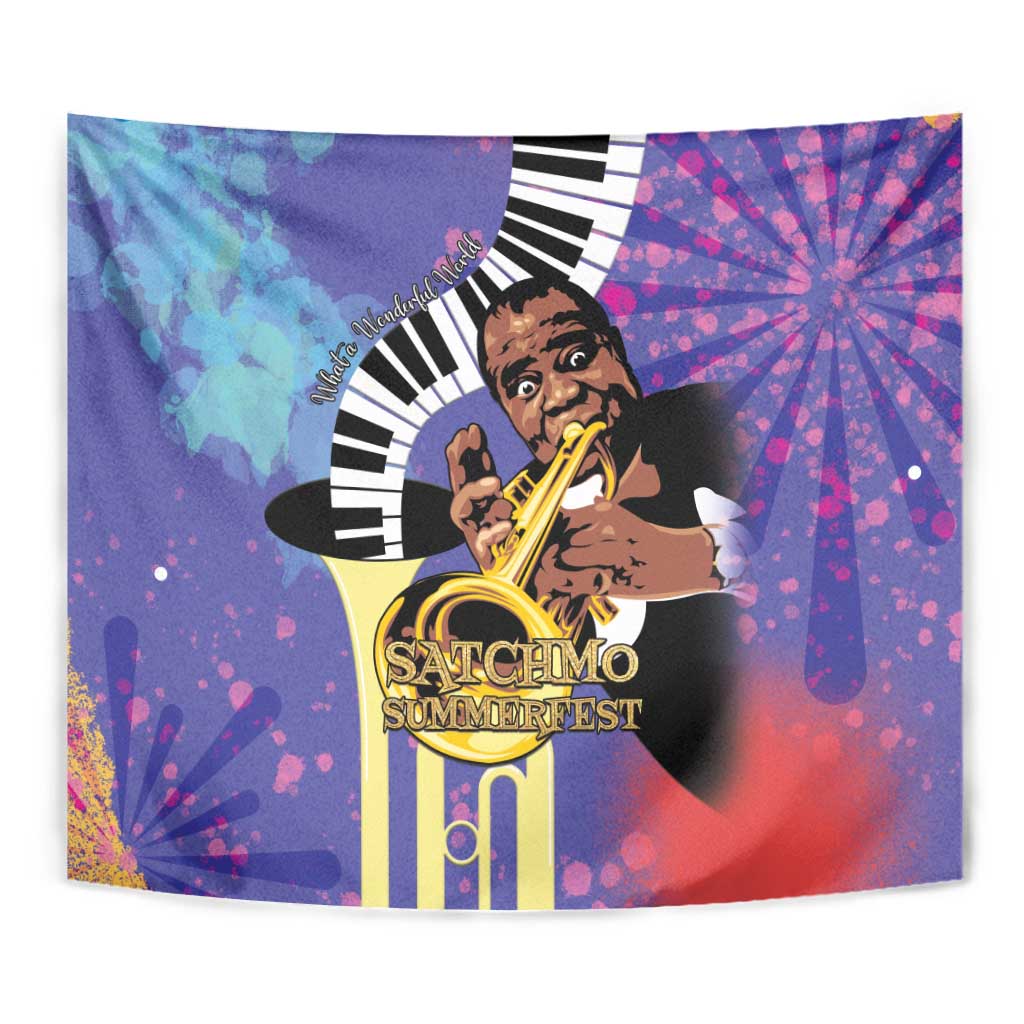 Satchmofest Tapestry King Of Jazz What a Wonderful World - Wonder Print Shop
