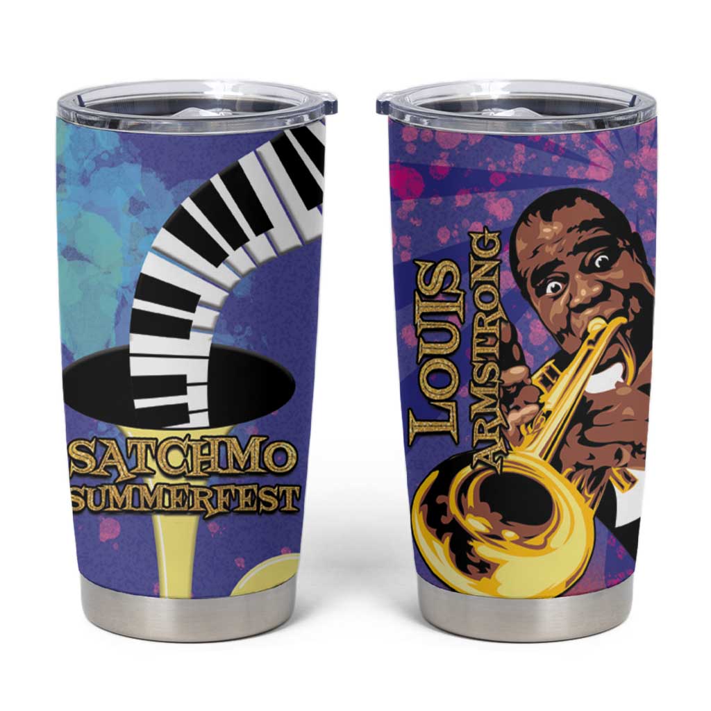 Satchmofest Tumbler Cup King Of Jazz What a Wonderful World - Wonder Print Shop