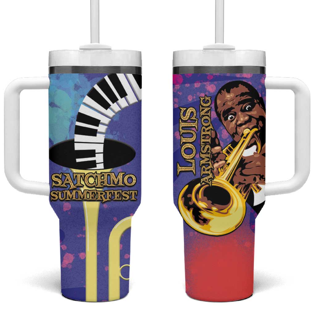 Satchmofest Tumbler With Handle King Of Jazz What a Wonderful World - Wonder Print Shop