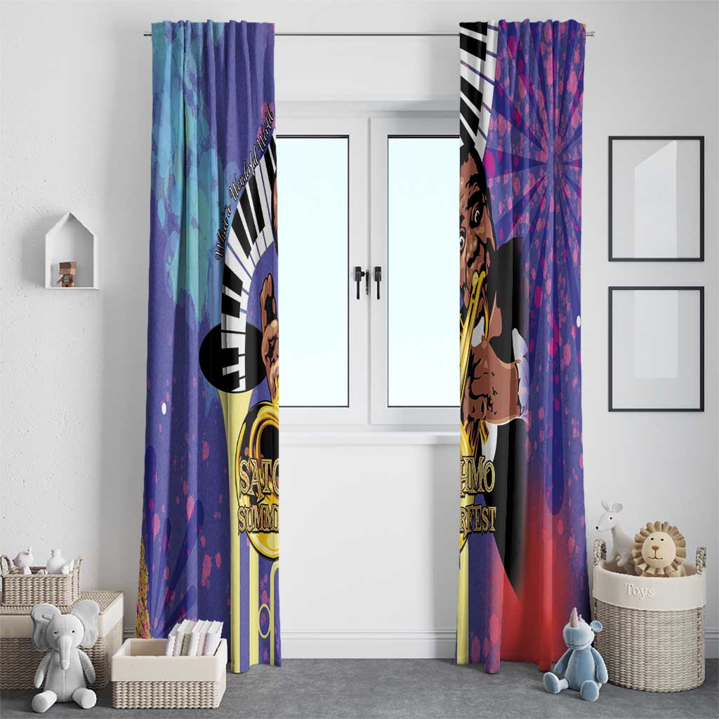 Satchmofest Window Curtain King Of Jazz What a Wonderful World - Wonder Print Shop