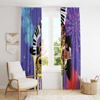 Satchmofest Window Curtain King Of Jazz What a Wonderful World - Wonder Print Shop