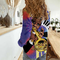 Satchmofest Women Casual Shirt King Of Jazz What a Wonderful World - Wonder Print Shop