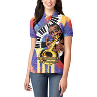 Satchmofest Women Polo Shirt King Of Jazz What a Wonderful World - Wonder Print Shop