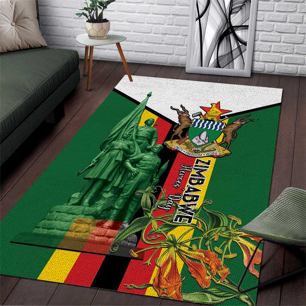 Zimbabwe Heroes' Day Area Rug Liberation War Memorial Monument - Wonder Print Shop