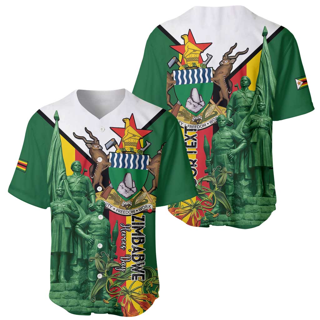 Personalized Zimbabwe Heroes' Day Baseball Jersey Liberation War Memorial Monument - Wonder Print Shop