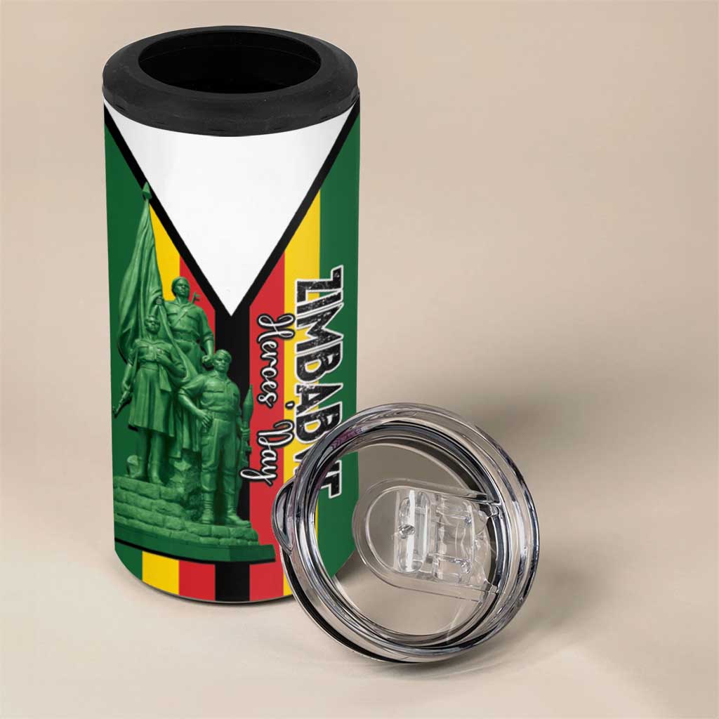 Personalized Zimbabwe Heroes' Day 4 in 1 Can Cooler Tumbler Liberation War Memorial Monument - Wonder Print Shop