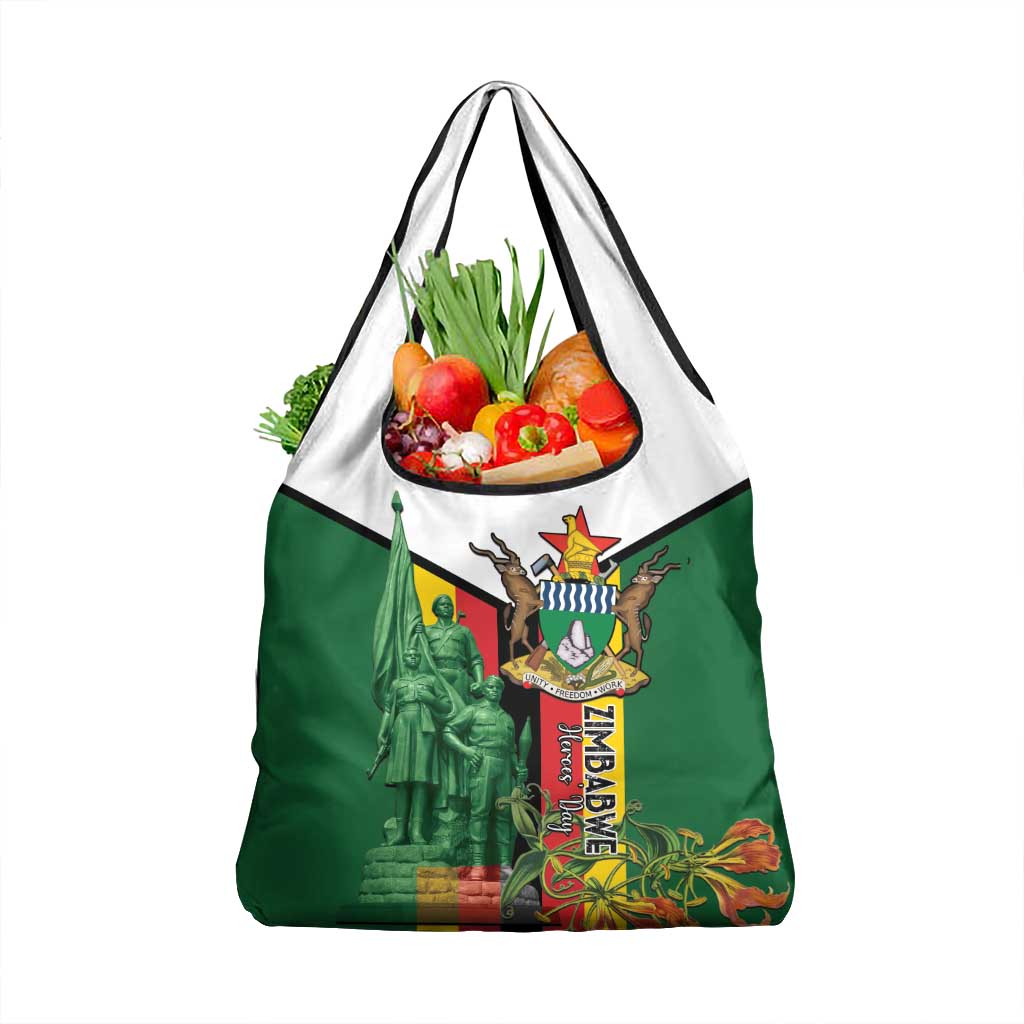 Zimbabwe Heroes' Day Grocery Bag Liberation War Memorial Monument - Wonder Print Shop