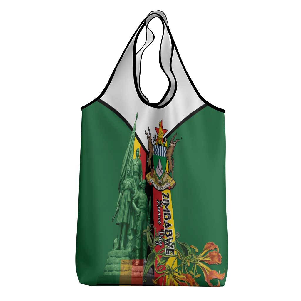 Zimbabwe Heroes' Day Grocery Bag Liberation War Memorial Monument - Wonder Print Shop