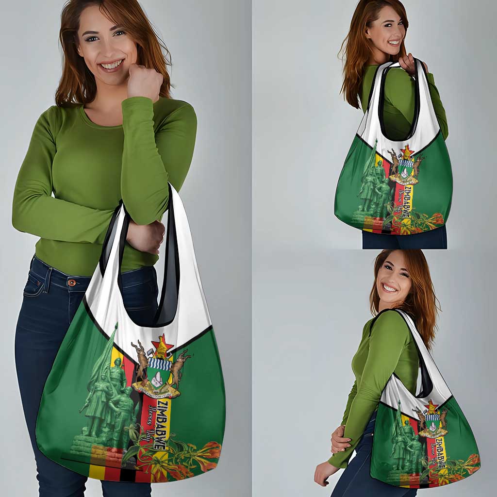 Zimbabwe Heroes' Day Grocery Bag Liberation War Memorial Monument - Wonder Print Shop