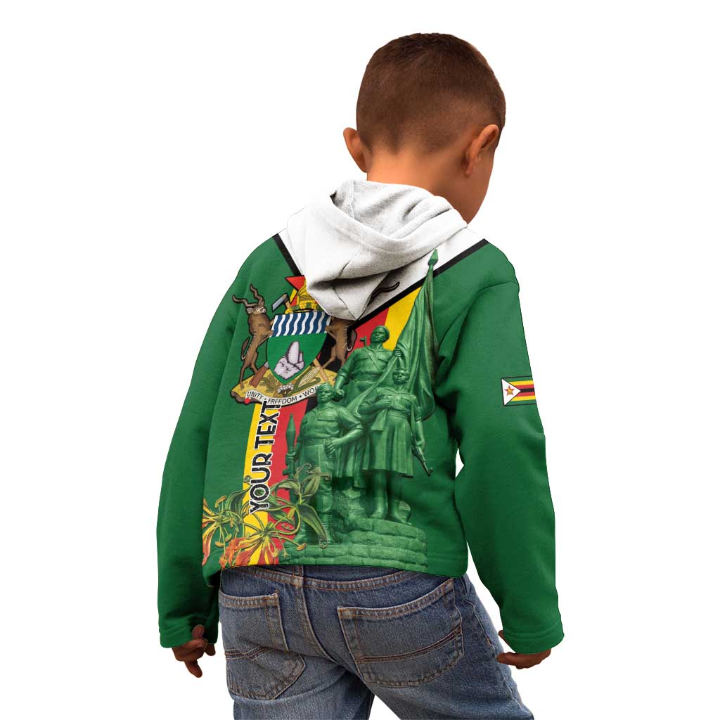 Personalized Zimbabwe Heroes' Day Kid Hoodie Liberation War Memorial Monument - Wonder Print Shop