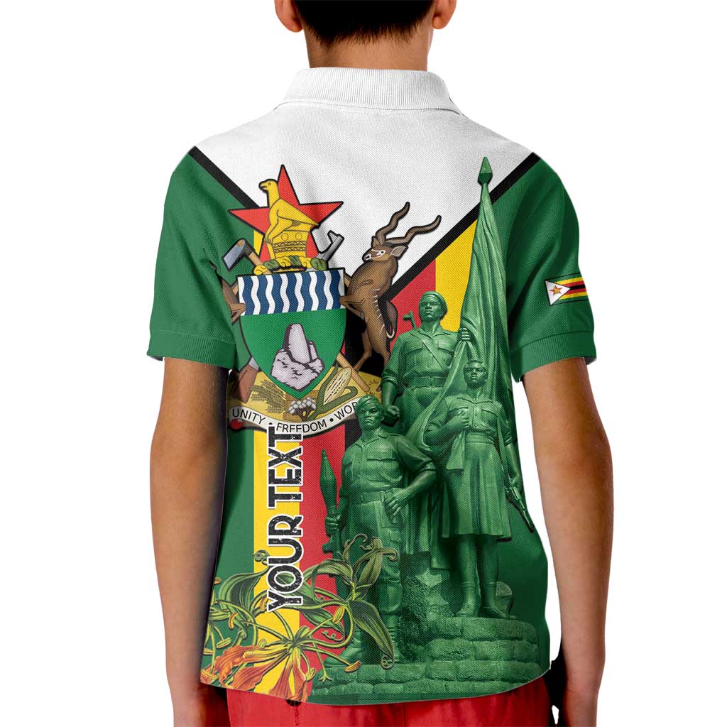 Personalized Zimbabwe Heroes' Day Kid Polo Shirt Liberation War Memorial Monument - Wonder Print Shop