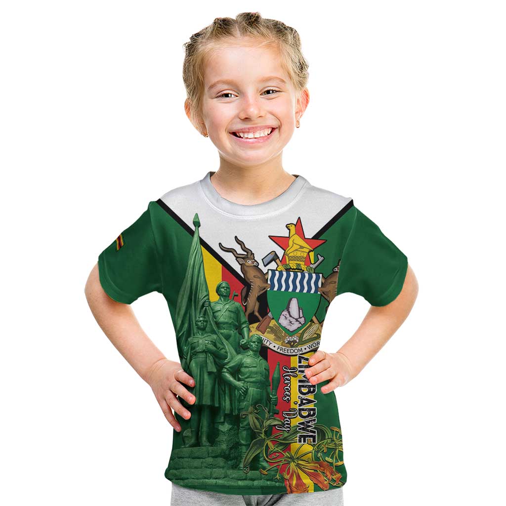 Personalized Zimbabwe Heroes' Day Kid T Shirt Liberation War Memorial Monument - Wonder Print Shop