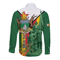 Personalized Zimbabwe Heroes' Day Long Sleeve Button Shirt Liberation War Memorial Monument - Wonder Print Shop