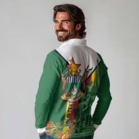 Personalized Zimbabwe Heroes' Day Long Sleeve Polo Shirt Liberation War Memorial Monument - Wonder Print Shop