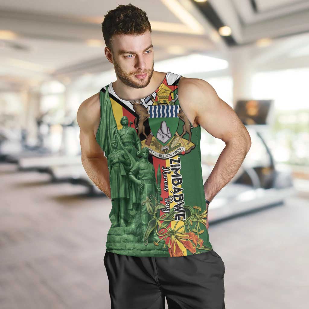 Personalized Zimbabwe Heroes' Day Men Tank Top Liberation War Memorial Monument - Wonder Print Shop
