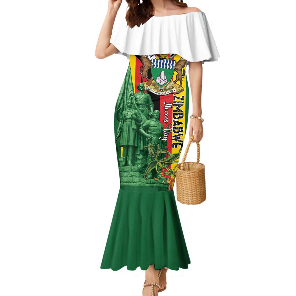 Personalized Zimbabwe Heroes' Day Mermaid Dress Liberation War Memorial Monument - Wonder Print Shop