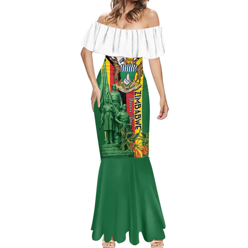 Personalized Zimbabwe Heroes' Day Mermaid Dress Liberation War Memorial Monument - Wonder Print Shop