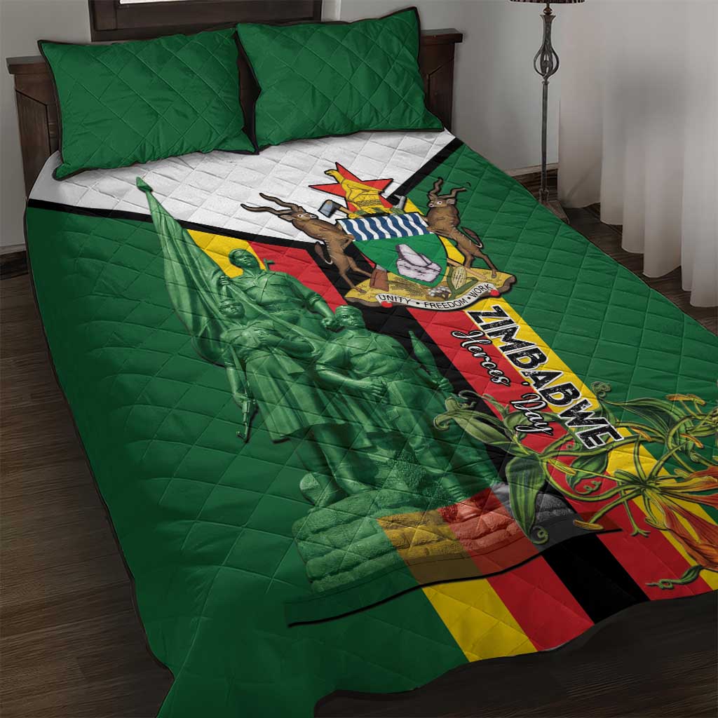 Zimbabwe Heroes' Day Quilt Bed Set Liberation War Memorial Monument - Wonder Print Shop