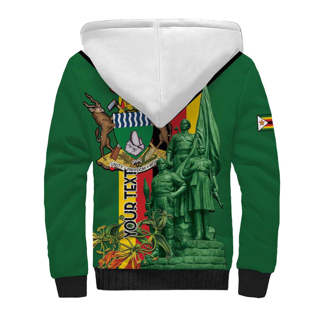 Personalized Zimbabwe Heroes' Day Sherpa Hoodie Liberation War Memorial Monument - Wonder Print Shop