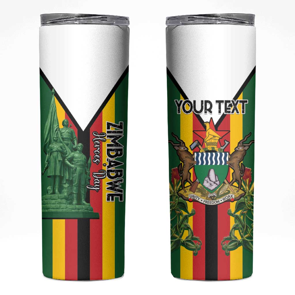 Personalized Zimbabwe Heroes' Day Skinny Tumbler Liberation War Memorial Monument - Wonder Print Shop