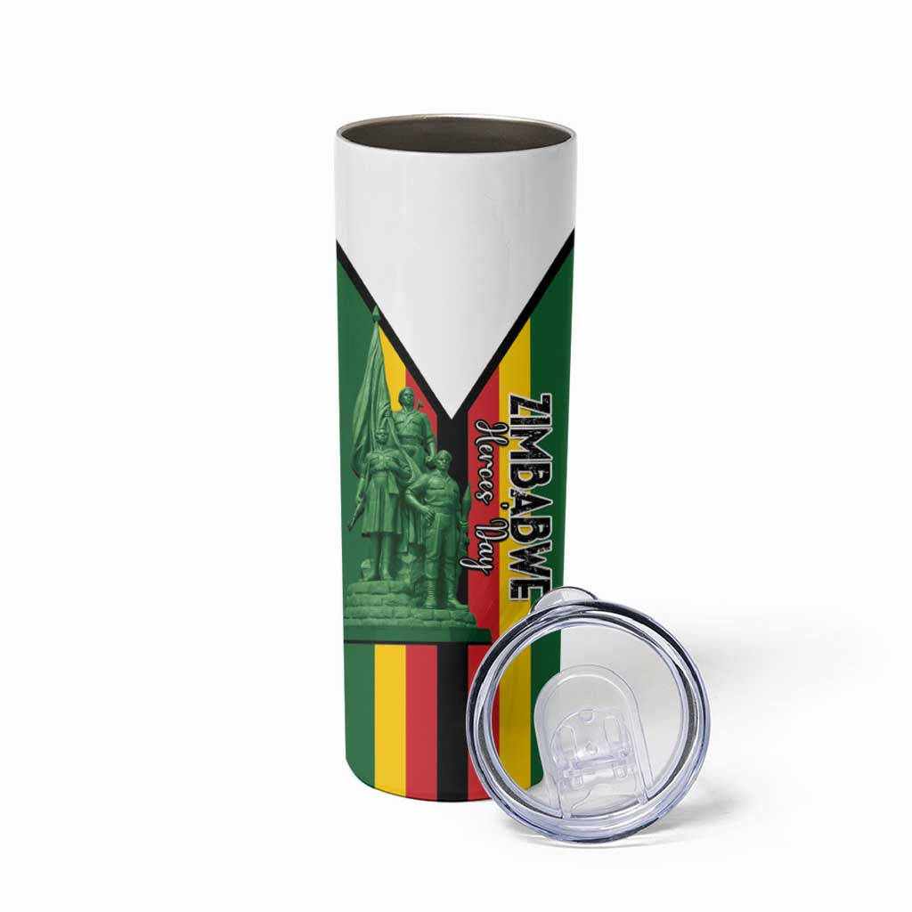 Personalized Zimbabwe Heroes' Day Skinny Tumbler Liberation War Memorial Monument - Wonder Print Shop