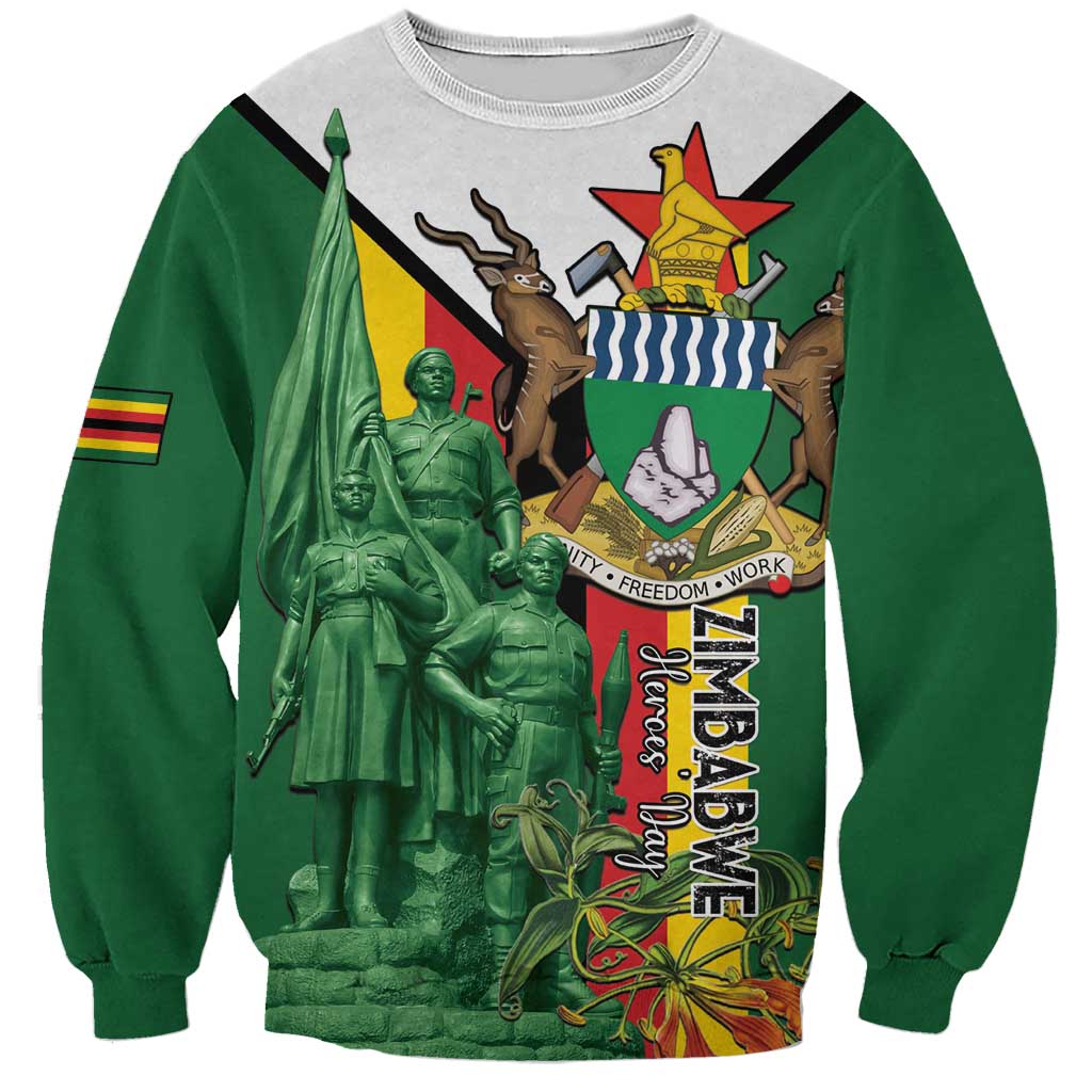 Personalized Zimbabwe Heroes' Day Sweatshirt Liberation War Memorial Monument - Wonder Print Shop