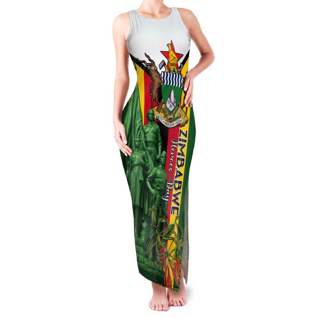 Personalized Zimbabwe Heroes' Day Tank Maxi Dress Liberation War Memorial Monument - Wonder Print Shop