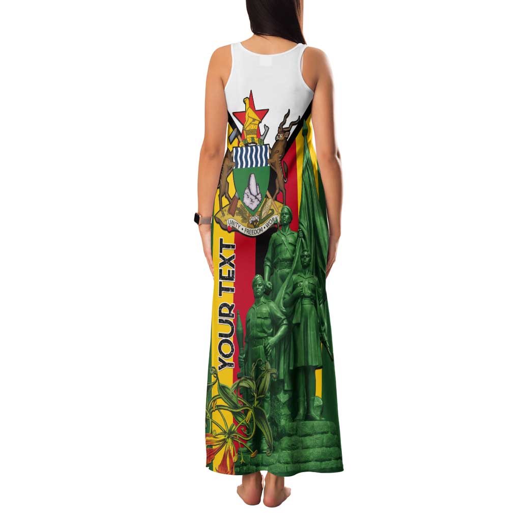 Personalized Zimbabwe Heroes' Day Tank Maxi Dress Liberation War Memorial Monument - Wonder Print Shop