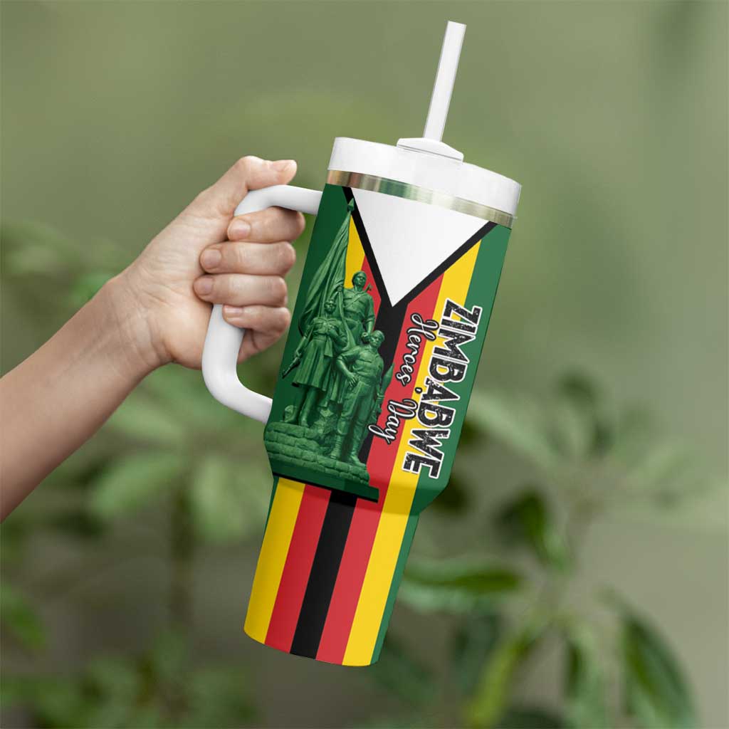 Personalized Zimbabwe Heroes' Day Tumbler With Handle Liberation War Memorial Monument - Wonder Print Shop