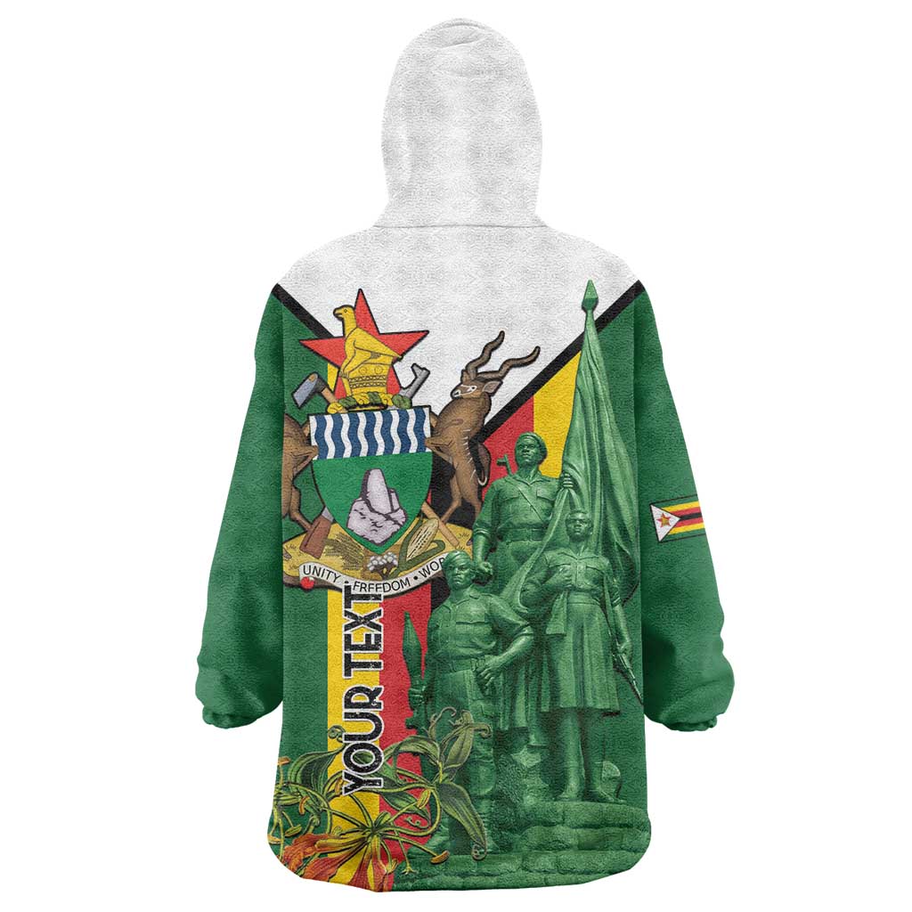 Personalized Zimbabwe Heroes' Day Wearable Blanket Hoodie Liberation War Memorial Monument - Wonder Print Shop