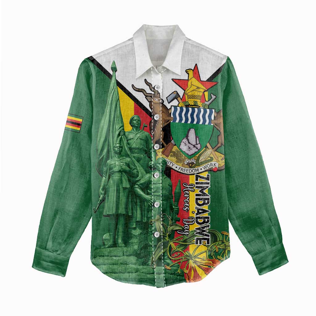 Personalized Zimbabwe Heroes' Day Women Casual Shirt Liberation War Memorial Monument - Wonder Print Shop