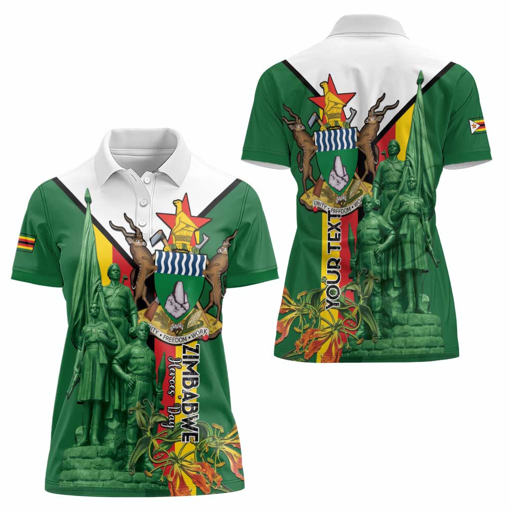 Personalized Zimbabwe Heroes' Day Women Polo Shirt Liberation War Memorial Monument - Wonder Print Shop