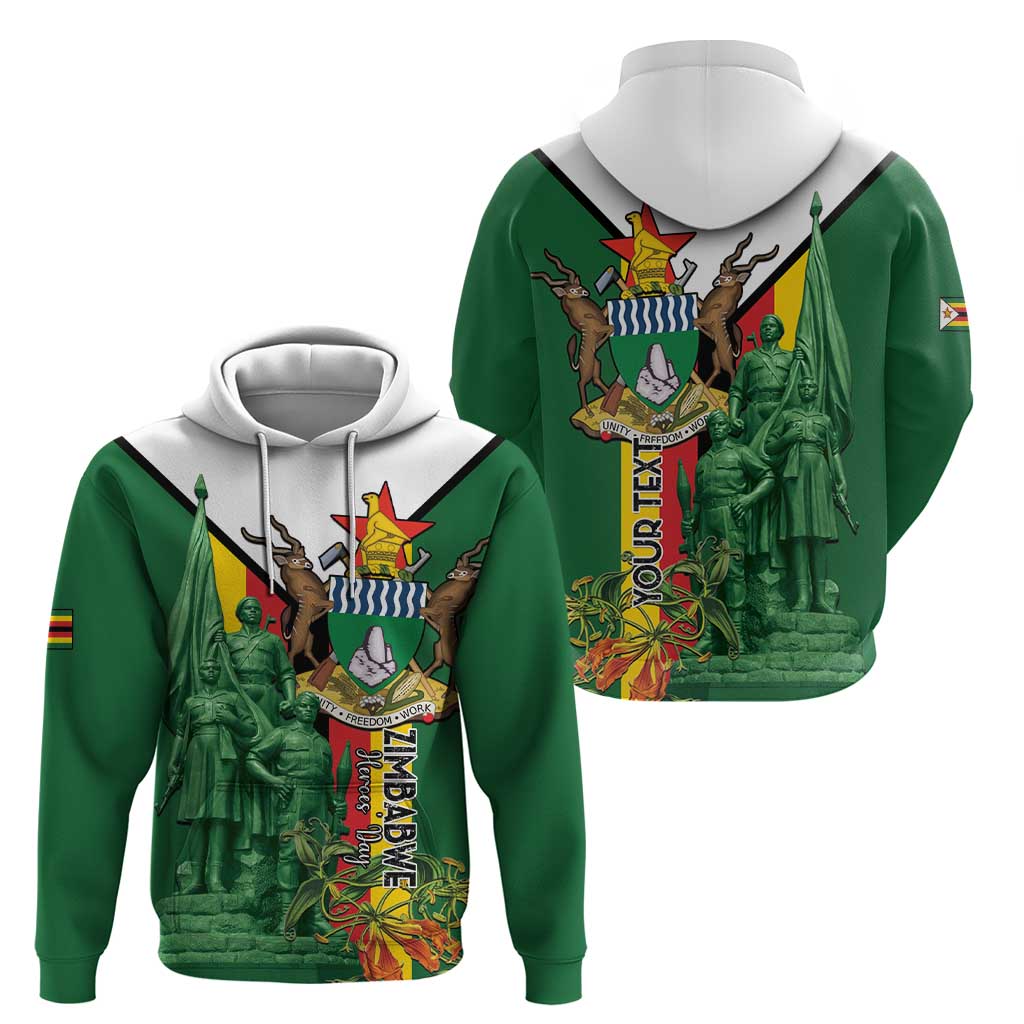 Personalized Zimbabwe Heroes' Day Zip Hoodie Liberation War Memorial Monument - Wonder Print Shop