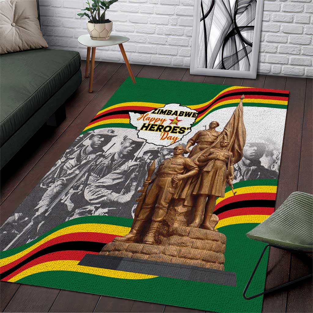Happy Heroes Day Zimbabwe Area Rug Lest We Forget - Wonder Print Shop