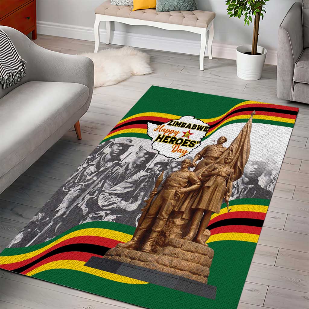Happy Heroes Day Zimbabwe Area Rug Lest We Forget - Wonder Print Shop