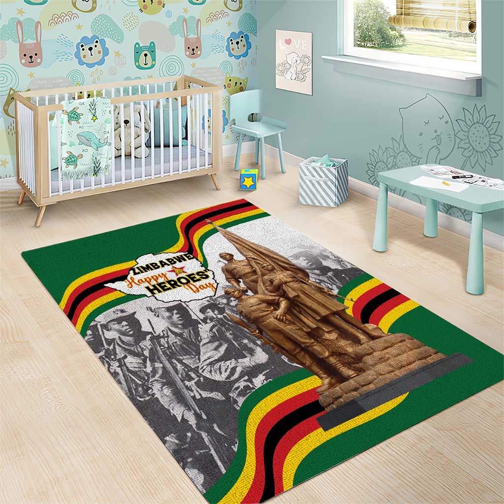 Happy Heroes Day Zimbabwe Area Rug Lest We Forget - Wonder Print Shop