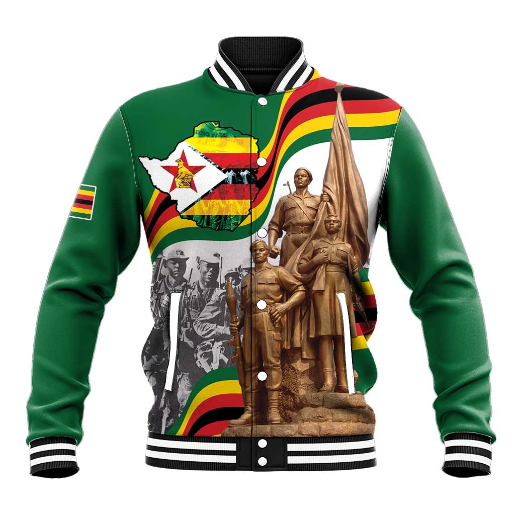 Happy Heroes Day Zimbabwe Baseball Jacket Lest We Forget - Wonder Print Shop