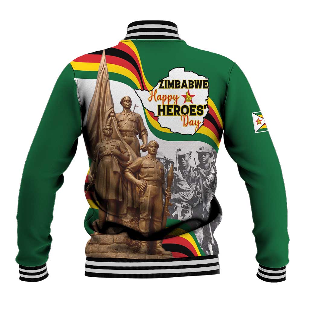 Happy Heroes Day Zimbabwe Baseball Jacket Lest We Forget - Wonder Print Shop